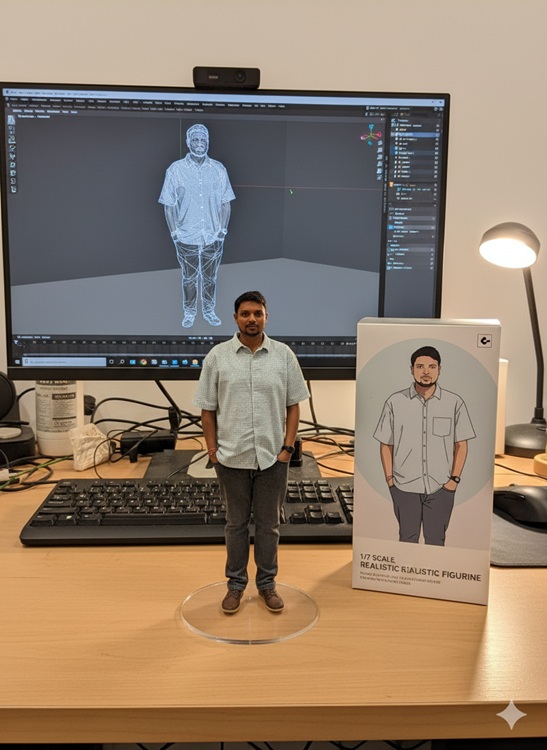 geminiでナノバナナを使用して生成された3D字像=