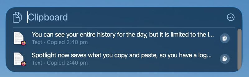 spotlight clipboard macos