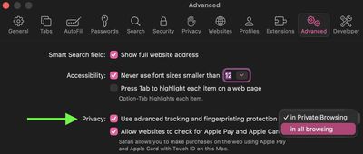 safari advanced tracking protection