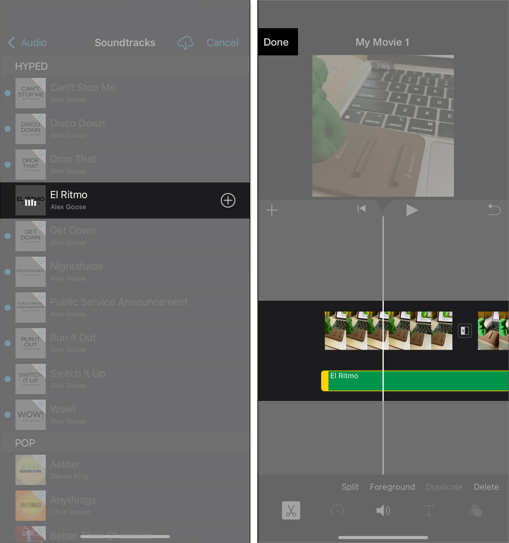 Add audio to a video on iphone